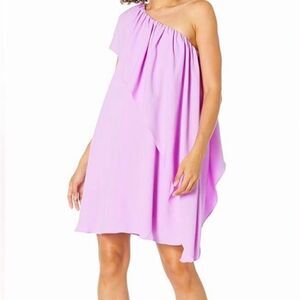 Trina Turk One Shoulder Ruffled Satisfied Mini Dress
